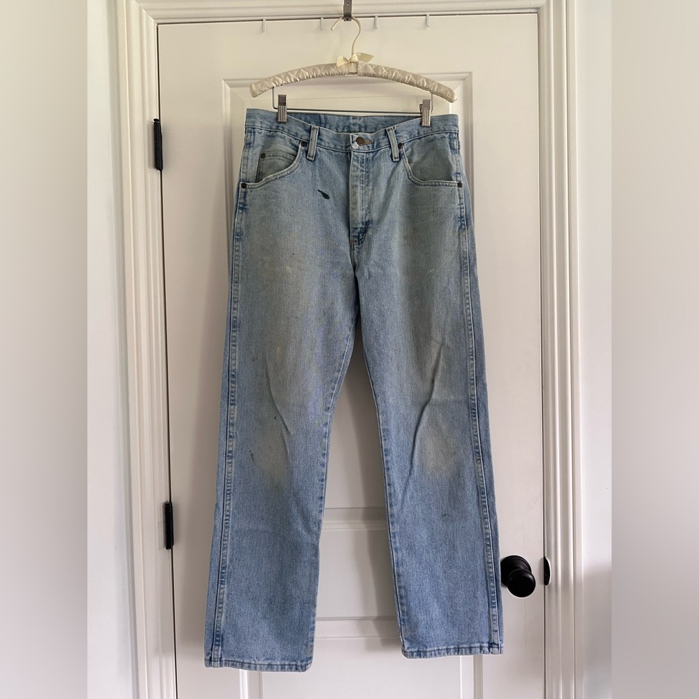 Wrangler Men's Light Blue Straight Jeans